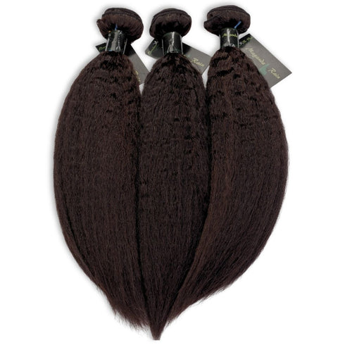 Maganda Rain, 100 % unbehandeltes menschliches Haar, krauses, glattes Haar, 3 Bündel